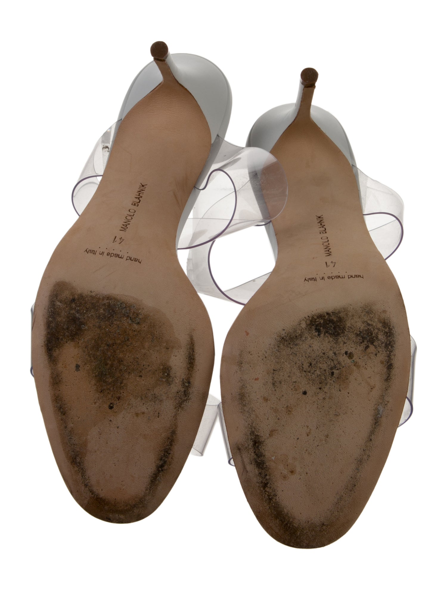 Manolo Blahnik Leather Slides